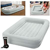 Intex 66810NP- Colchón hinchable Intex infantil &amp- hinchador- Mint Green- 107 x 168 x 25 cm